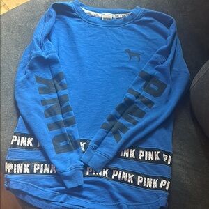 Blue PINK Logo Sweatshirt